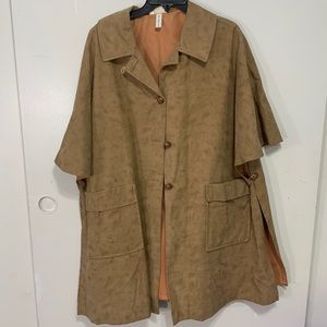 Women’s Vintage brown cape jacket one size